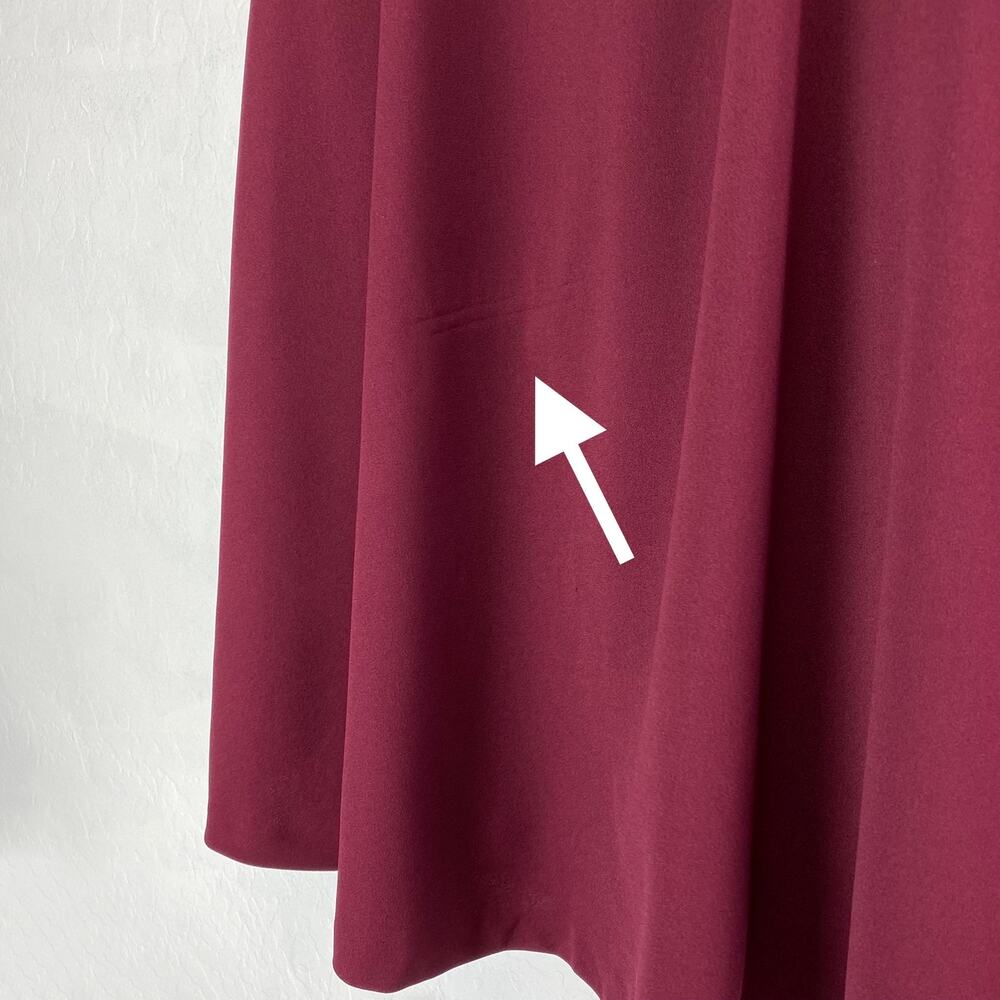 Dress The Population Camden Mermaid Hem Evening Gown – Burgundy, XL - Picture 10 of 12